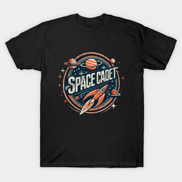 Space Cadet - Vintage worn and aged T-Shirt by Dazed Pig